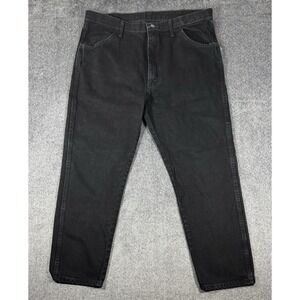 Rustler 40x30 Black Denim Straight Leg Regular Fit High Rise Men's Jeans‎